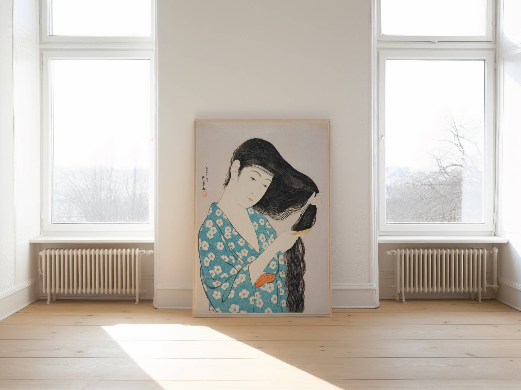 Plakatas WOMAN COMBING HER HAIR - Image 5